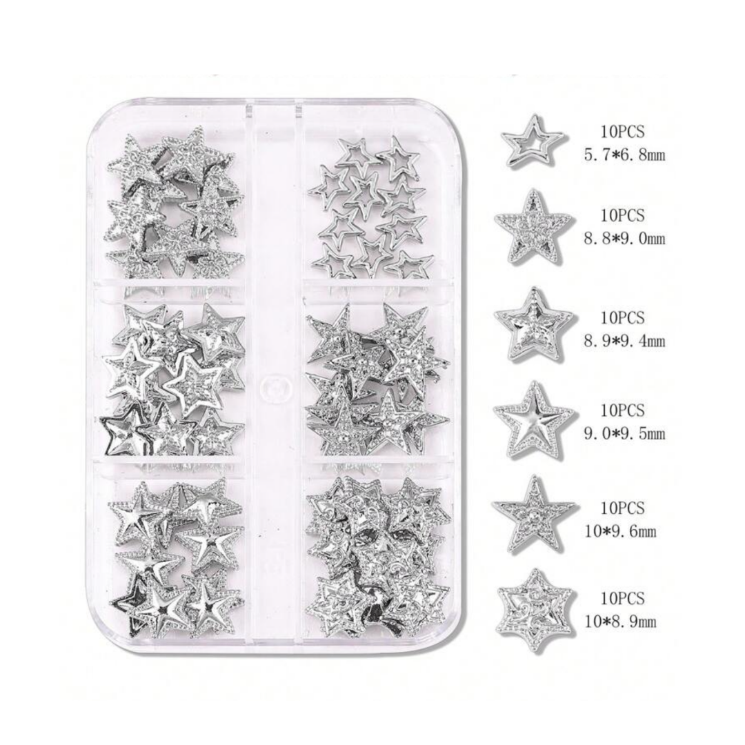 Silver Star Charms