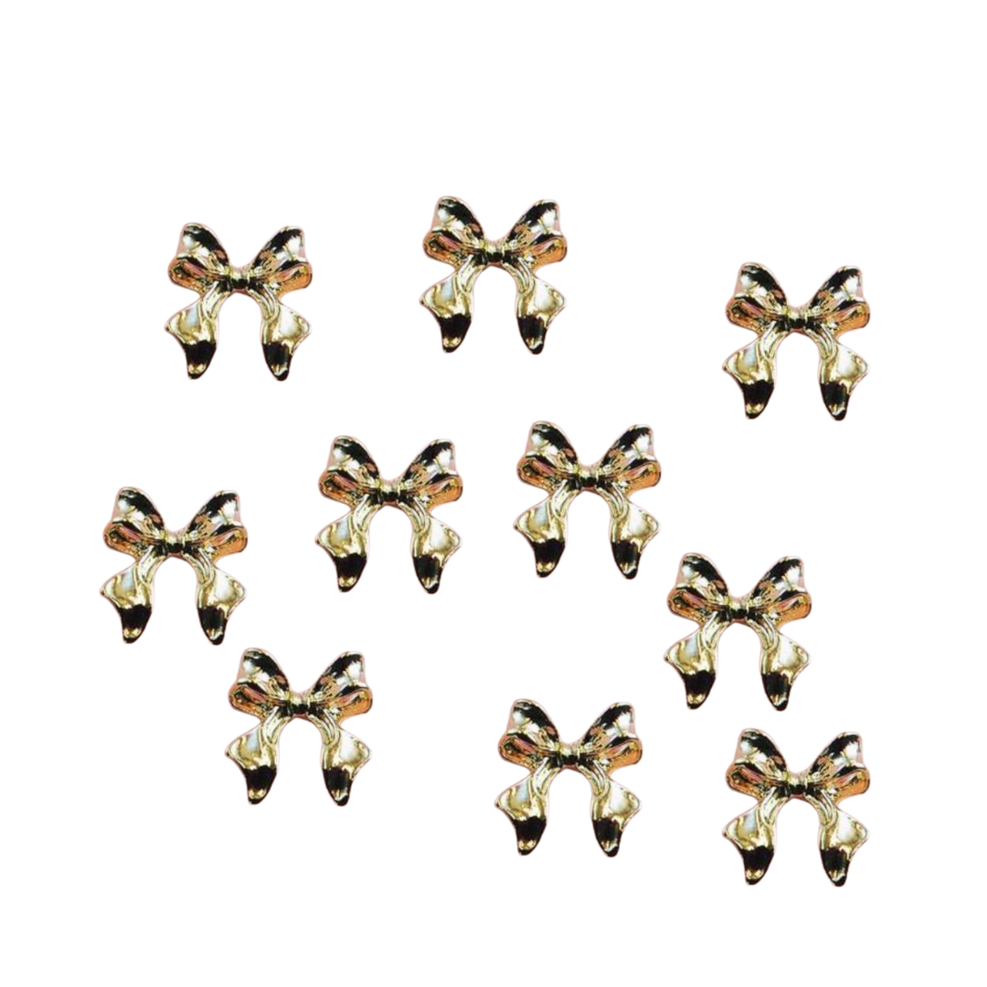 Gold Bow Charms 10pc