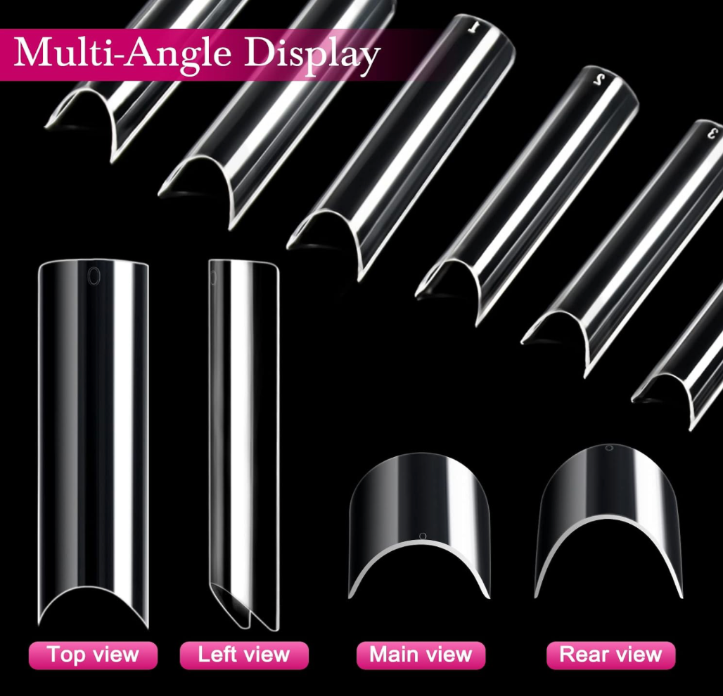 Ranrose XXL Deep C-Curve Tapered Square Nail Tips – 120PCS