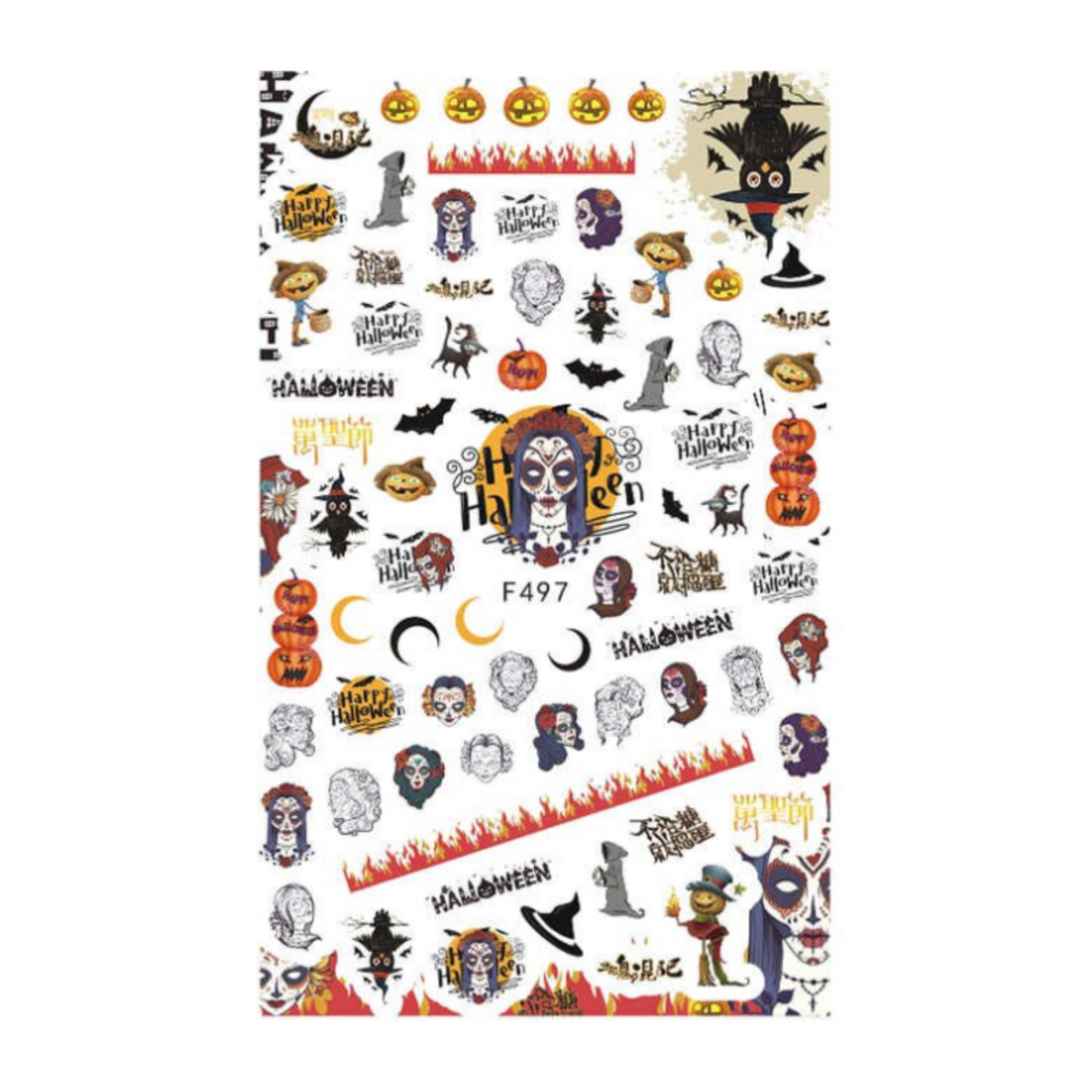 Halloween Nail Art Stickers F497