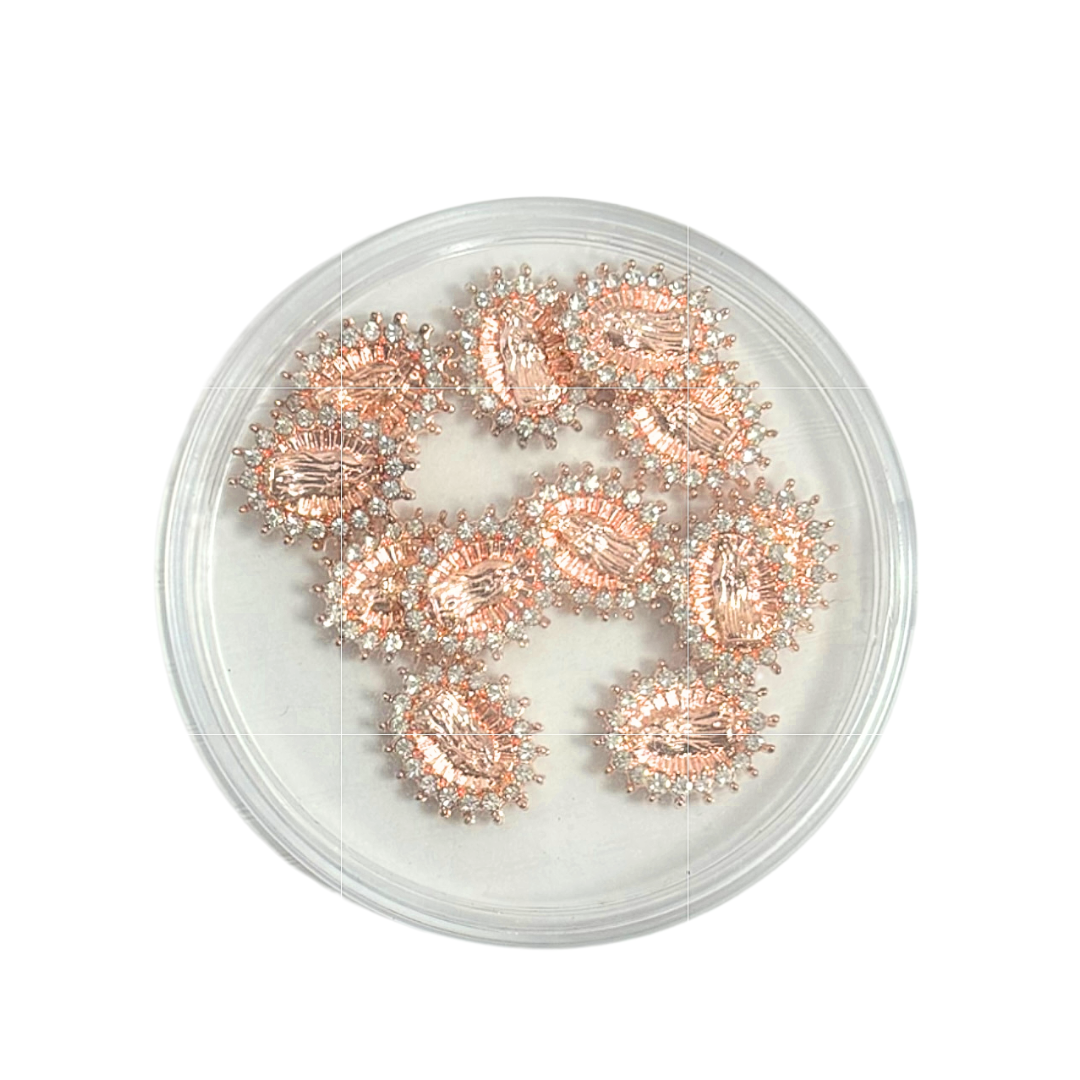 Rose Gold Virgin Mary Charms