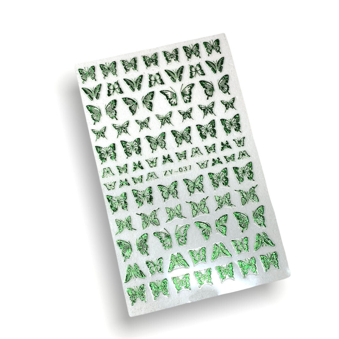 Green Butterfly Stickers