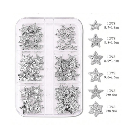 Silver Star Charms