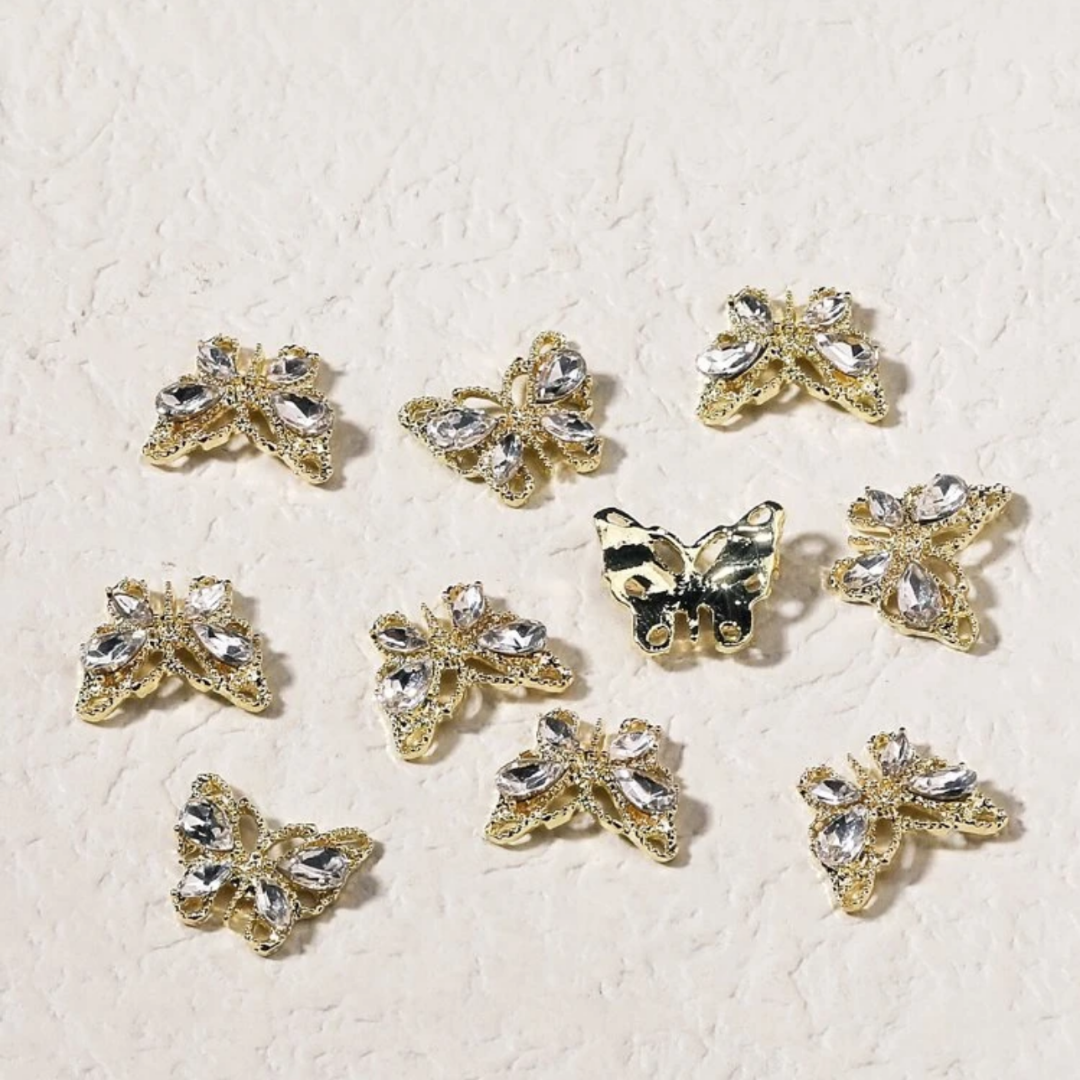 3D Bling Butterfly Charms