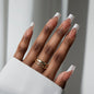 Brown Base French Nails- Press On Nails