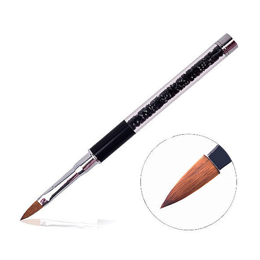 Black Round 3D Nail Art Brush