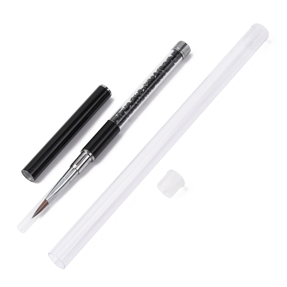 Black Round 3D Nail Art Brush