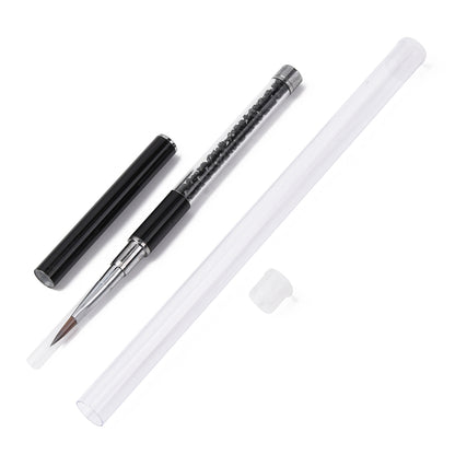 Black Round 3D Nail Art Brush