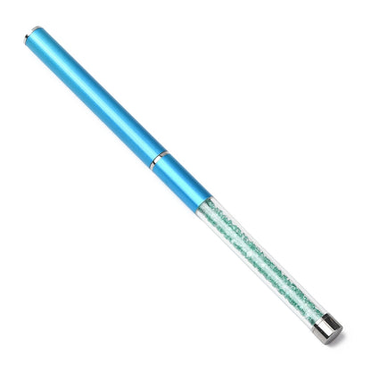 Blue Flat Round Nail Art Brush