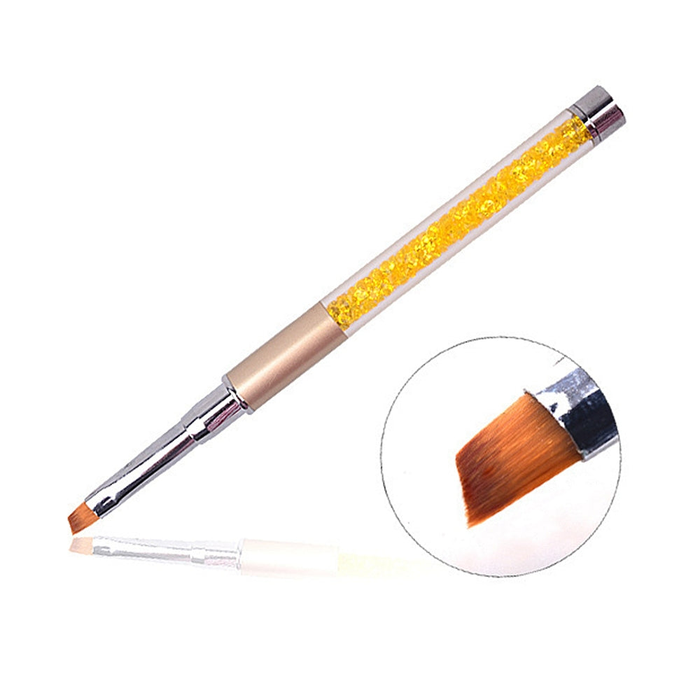 Yellow Angled Nail Art Brush