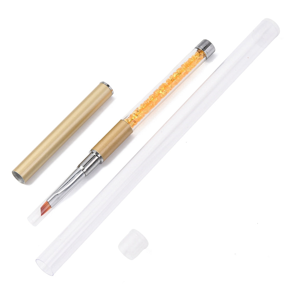 Yellow Angled Nail Art Brush