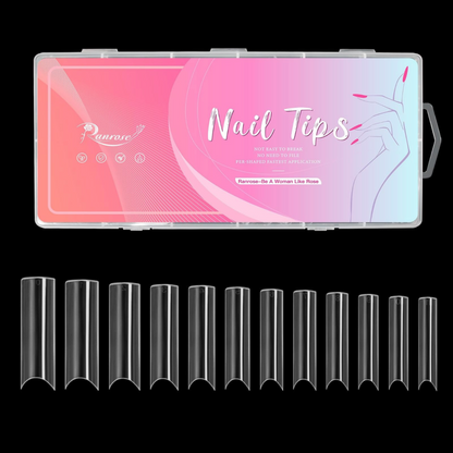 Ranrose XXL Deep C-Curve Tapered Square Nail Tips – 120PCS