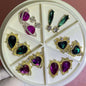 Purple/Green Charm Bundle