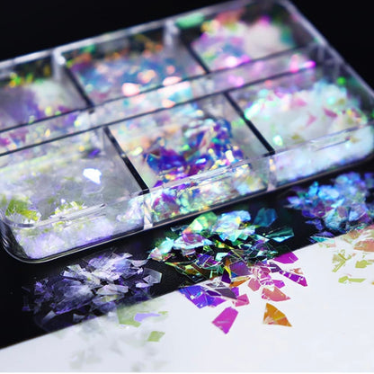Iridescent Nail Flakes (6 Grid)