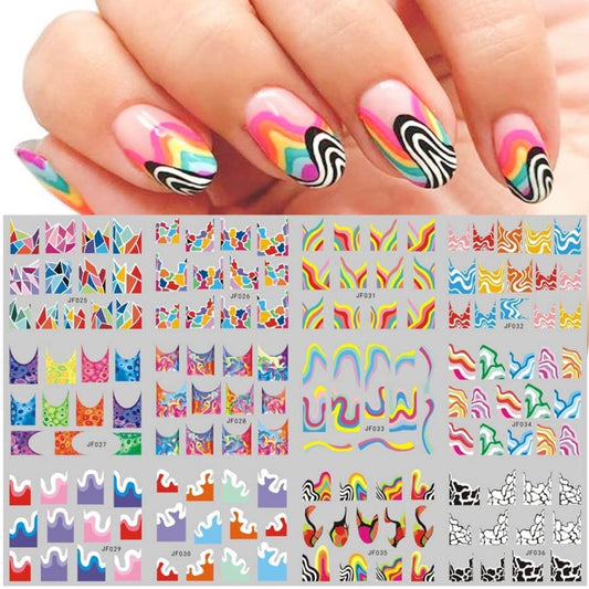 12 Sheet Abstract French Swirls